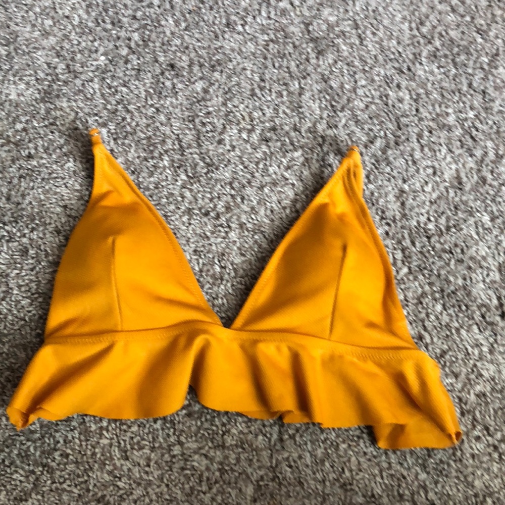 Cupshe mustard yellow bikini top